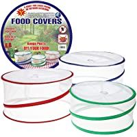 Los mejores  - Cubierta de alimento- juego de 3 cubiertas plegables reutilizables cocina de comedor Cocina de picnic al aire libre…